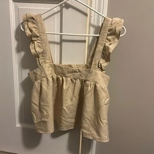 Bog Collective- Tan tank top blouse